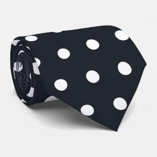 Classic White dots seamless pattern Tie