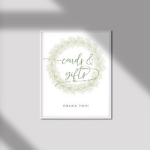 Classic White Flowers Bridal Shower Cards & Gifts Poster