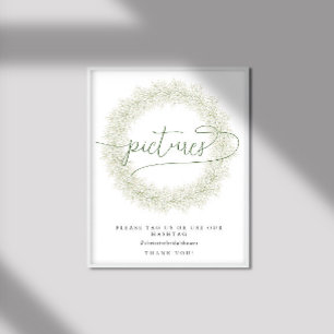 Classic White Flowers Bridal Shower Pictures Poster