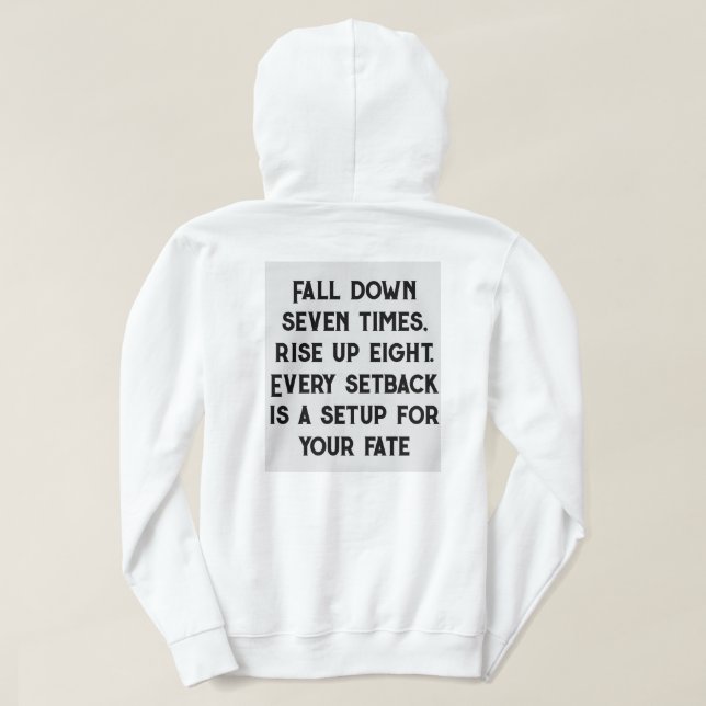 Classic White Huddie: Timeless Comfort Hoodie (Design Back)