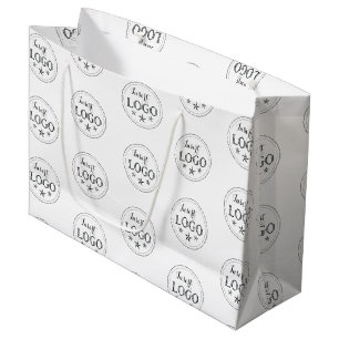 Classic White Large Gift Bag with Custom Logo