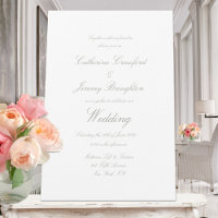 Classic White Linen Wedding Script
