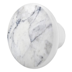 Classic white marble texture ceramic knob
