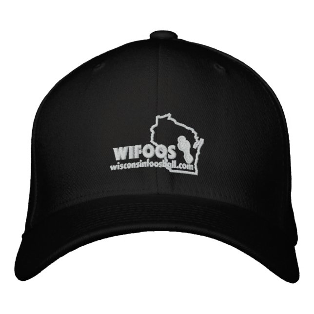 Classic White Outline Logo Fitted Hat (Front)