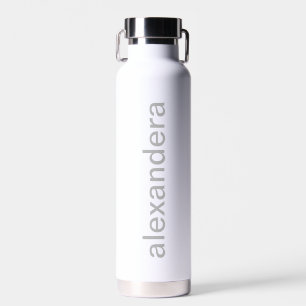 Classic White Personalised Water Bottle