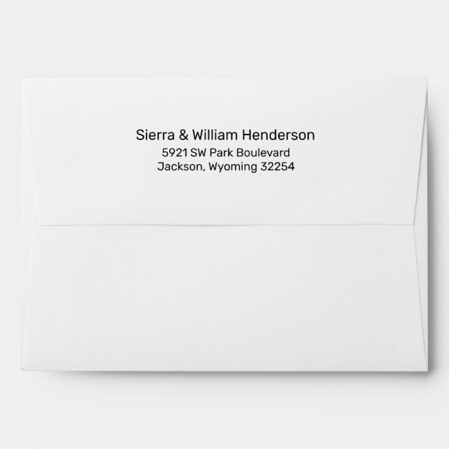 Classic White Return Address Envelope (Back (Top Flap))