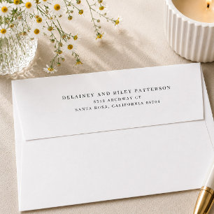 Classic White Return Address Envelope
