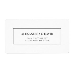 Classic White Wedding Address Labels