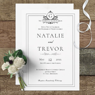 Classic White Wedding Invitation