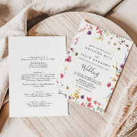 Classic Wild Colourful Floral Front & Back Wedding