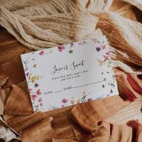 Classic Wild Colourful Floral Guess How Many Card