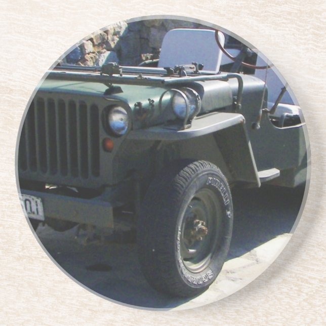 Classic Willy's Jeep. Coaster (Front)
