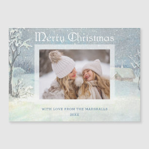 Classic Winter Merry Christmas Snow Photo