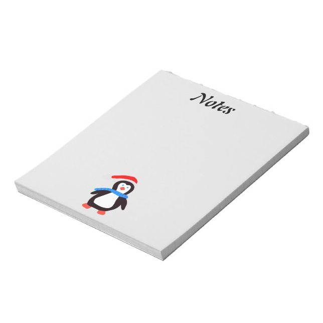 Classic Winter Penguin  Notepad (Rotated)