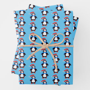 Classic Winter Penguins Wrapping Paper Sheet