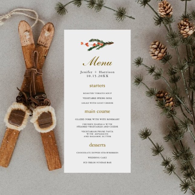 Classic Winter Pine Wedding Menu (Creator Uploaded)