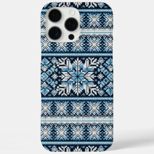 Classic  winter snow fair isle/colorwork iPhone 16 pro max case