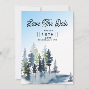 Classic Winter Wedding Invitations Card Design
