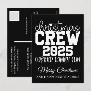 Classic Winter Wishes Christmas 2025 Custom Design Holiday Postcard