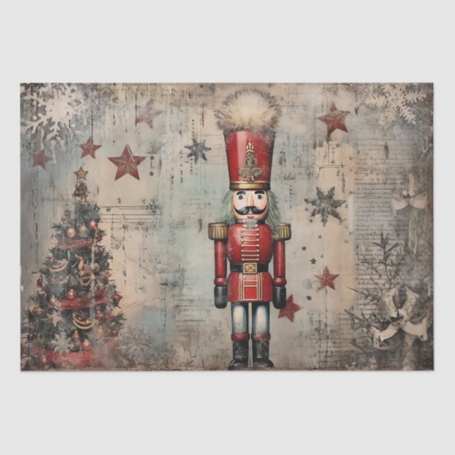 Classic with a Twist: Edgy Nutcracker Tissue Paper (Front)