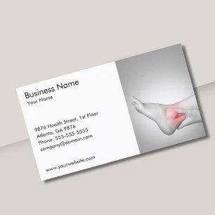 Classic with Photo of Woman's Ankle Doctor Business Card