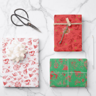 Classic Wizard of Oz Christmas - 3 color combo! Wr Wrapping Paper Sheet