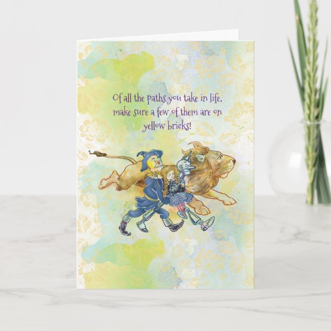 Classic Wizard of Oz Greeting Card - Yellow Bricks (Front)