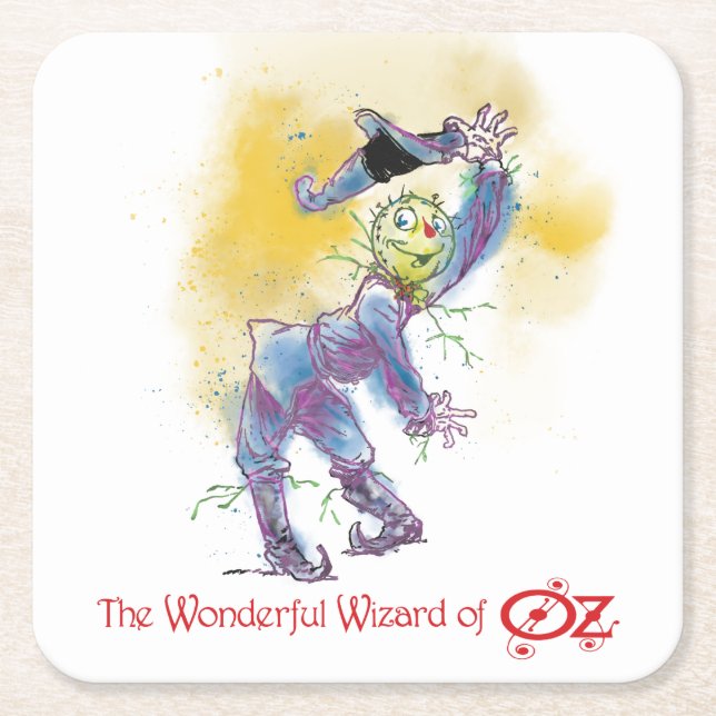 Classic Wizard of Oz Scarecrow Paper Coaster (Front)
