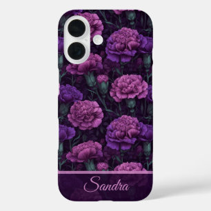 Classic Womens Accessories Carnation Floral Custom iPhone 16 Case