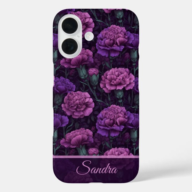 Classic Womens Accessories Carnation Floral Custom Case-Mate iPhone Case (Back)