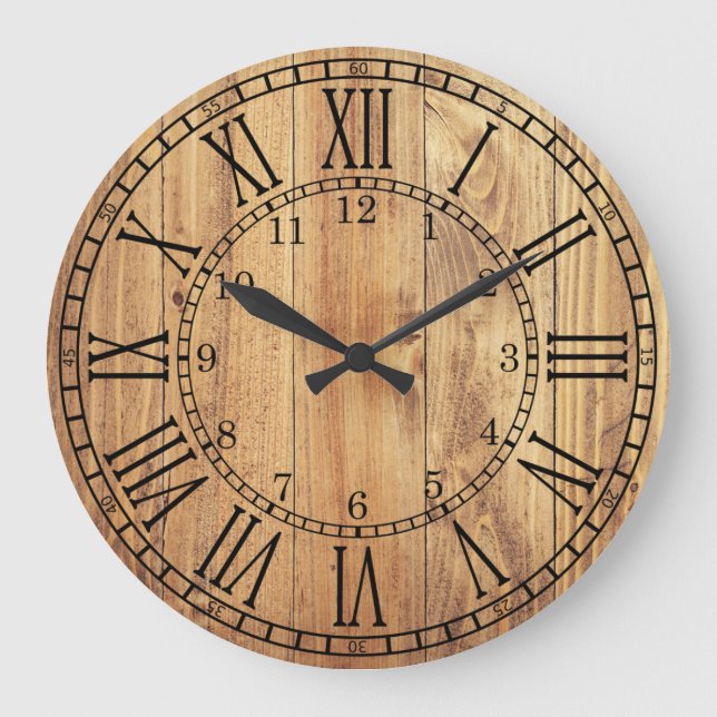 Classic wood large clock (Front)