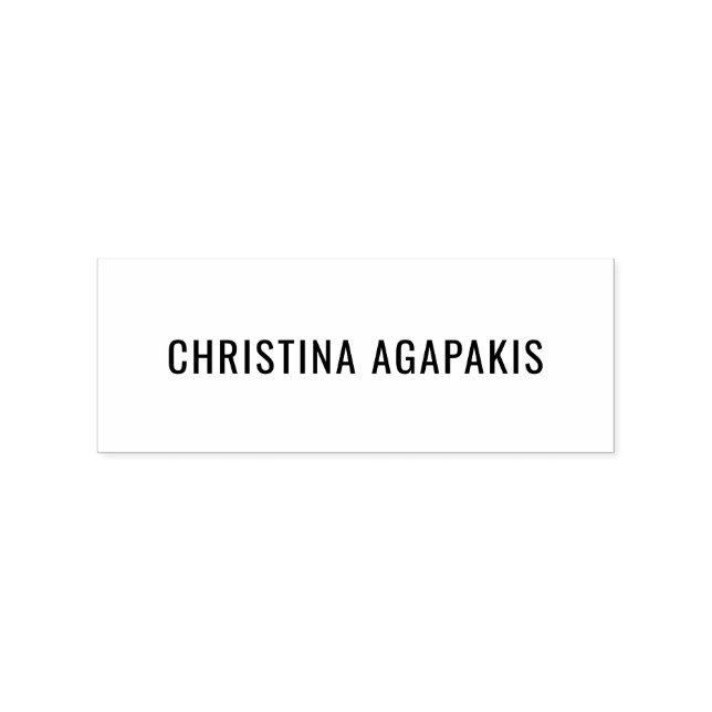 Classic Wood Rubber Stamp with Your Name (Stamped)