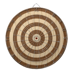 Classic Wooden Dartboard Rustic Wall Game Decor