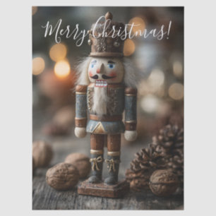 Classic Wooden Nutcracker Christmas Figurine Tissue Paper