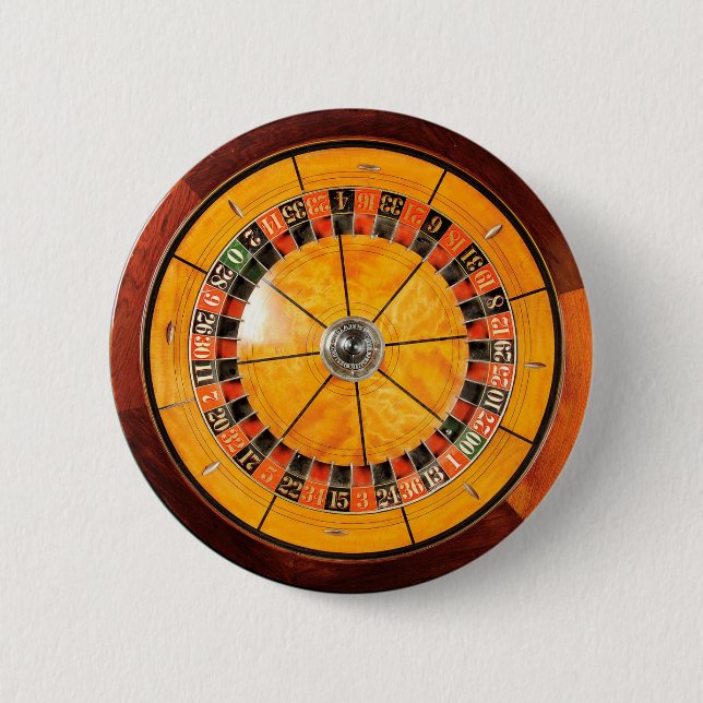 Classic Wooden Roulette Wheel Button (Front)
