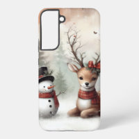 Classic woodland Christmas deer/snowman