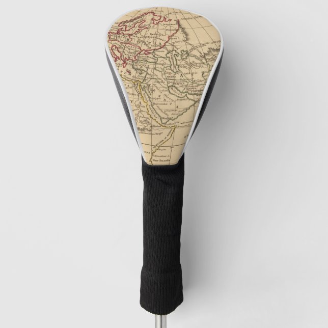 Classic World Map Golf Head Cover (Front)
