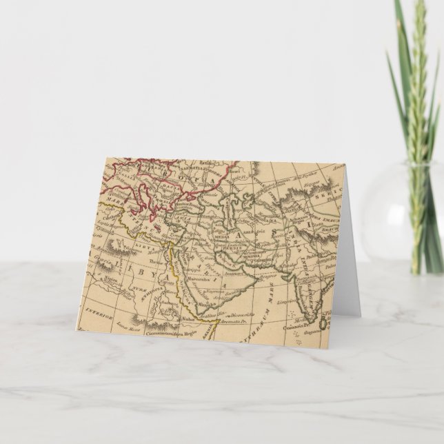 Classic World Map Holiday Card (Front)