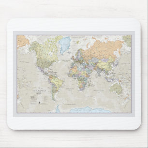 Classic World Map Mouse Pad