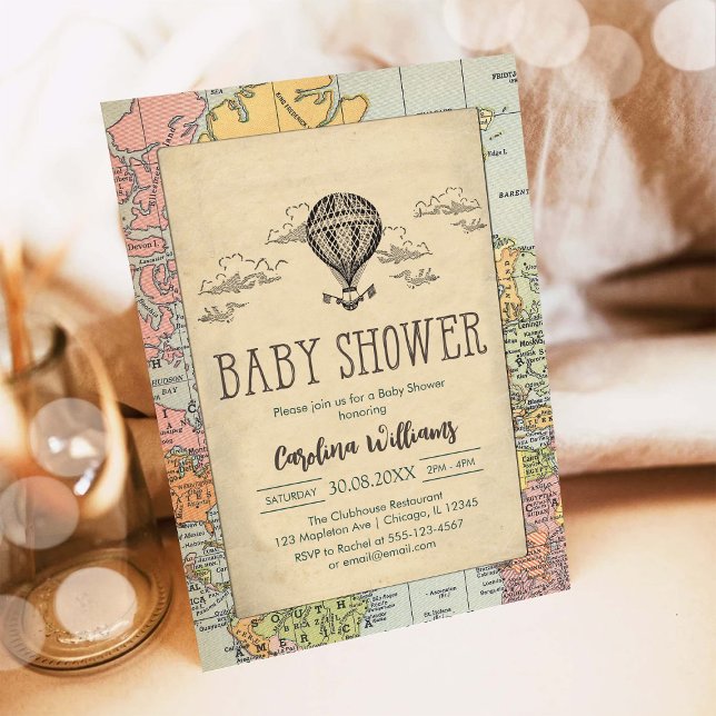 Classic World Travel Baby Shower Invitation (Creator Uploaded)