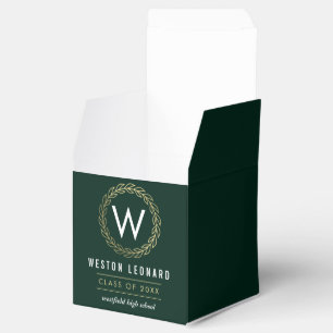 Classic Wreath EDITABLE COLOR Graduation Favour Bo Box