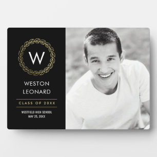 Classic Wreath EDITABLE COLOR Graduation Plaque