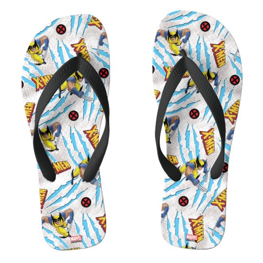 Classic X-Men | Wolverine Slash Pattern Thongs | Zazzle.com.au