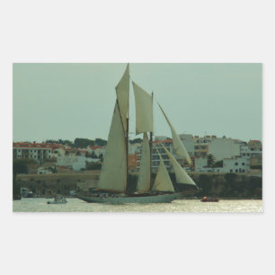 Classic Yacht Rectangular Sticker