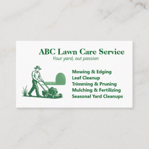 Classic Yard Pro Lawn Care Business Card