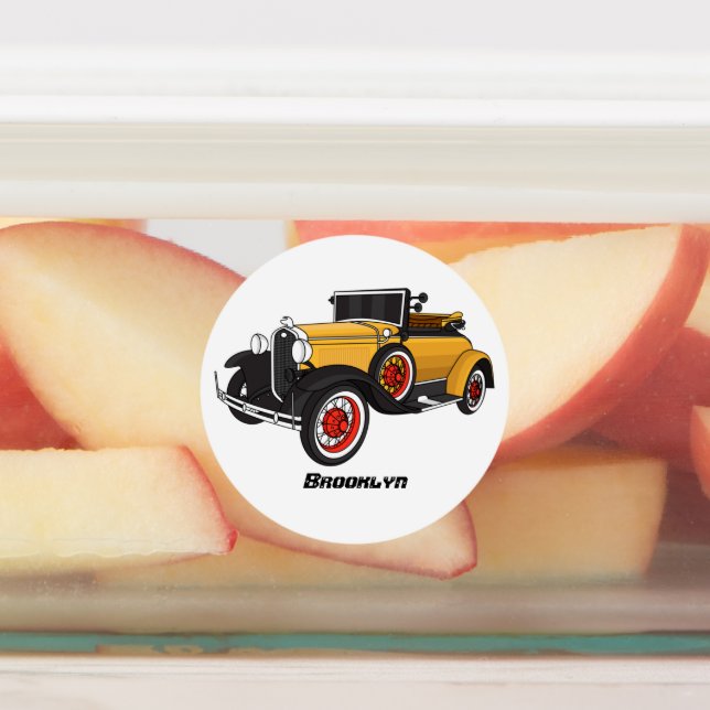 Classic yellow car 1931 (Affixed)