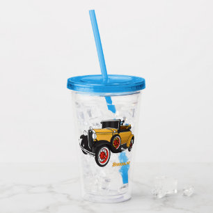 Classic yellow car 1931 acrylic tumbler