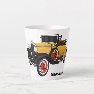 Classic yellow car 1931 latte mug