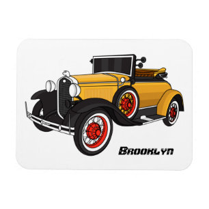 Classic yellow car 1931 magnet