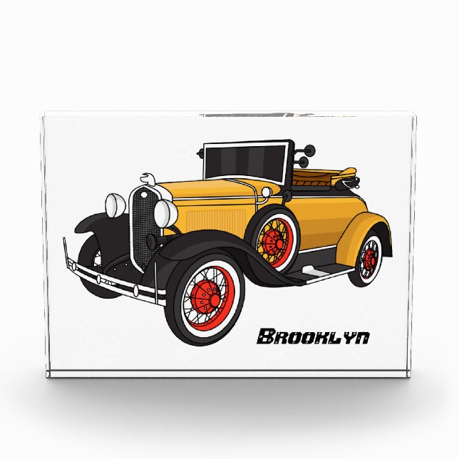 Classic yellow car 1931 photo block (Front)